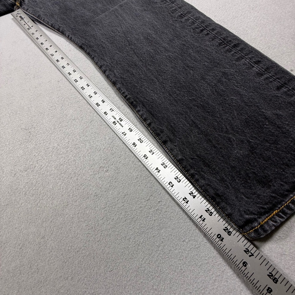 Levis 501 Original Fit Charcoal Gray Straight Leg Denim Jeans Mens 35x30 - Picture 7 of 11